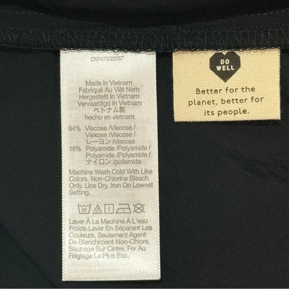 NWT Madewell The Layton Midi Slip Dress Black NK419 Minimalist Lightweight Sz 12 - Picture 6 of 10